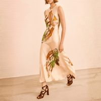 Ulla Johnson Gaea Sleeveless Midi Dress in Inner Nature Ulla Johnson designer skirts, international luxury fashion boutique Australia Riada Concept Woollahra