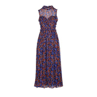 Ulla Johnson Kasia Crinkled Silk Chiffon Midi Dress in Violet Floral Print – International designer fashion boutique Australia Riada Concept Woollahra