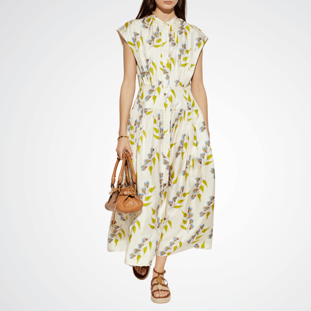 Ulla Johnson Lausanne Button-Up Dress in Infinite Flower Ulla Johnson designer skirts, international luxury fashion boutique Australia Riada Concept Woollahra