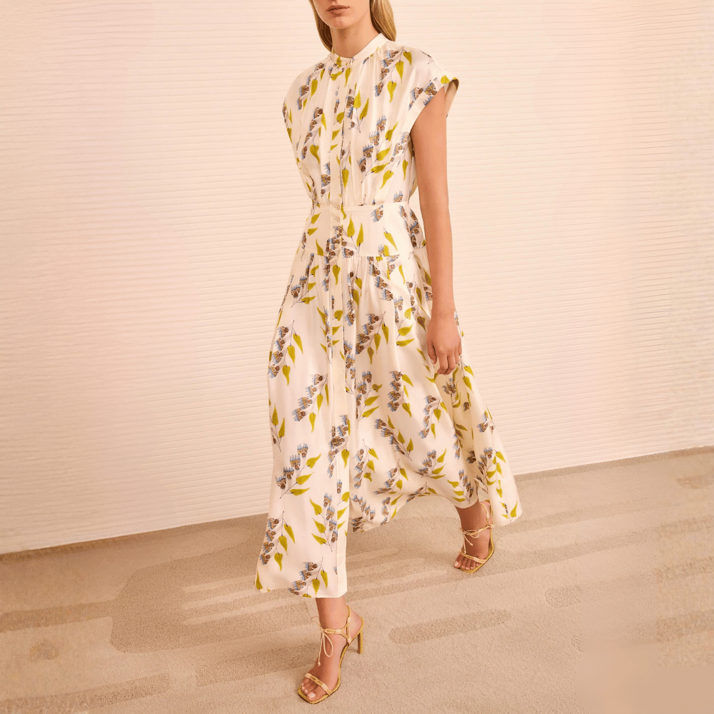 Ulla Johnson Lausanne Button-Up Dress in Infinite Flower Ulla Johnson designer skirts, international luxury fashion boutique Australia Riada Concept Woollahra