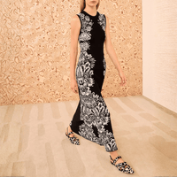 Ulla Johnson Liana Jacquard Midi Dress in Noir Ulla Johnson designer skirts, international luxury fashion boutique Australia Riada Concept Woollahra