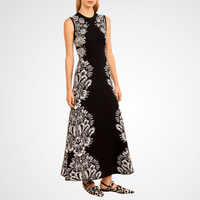 Ulla Johnson Liana Jacquard Midi Dress in Noir Ulla Johnson designer skirts, international luxury fashion boutique Australia Riada Concept Woollahra