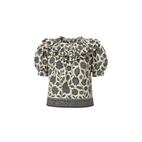 Ulla Johnson Mira Puff Sleeve Top in Porcelain Ulla Johnson designer skirts, international luxury fashion boutique Australia Riada Concept Woollahra