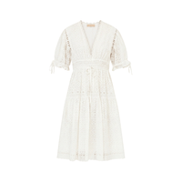 Ulla Johnson Ottilie Short-Sleeve Cotton Dress in Pristine – International designer fashion boutique Australia Riada Concept Woollahra