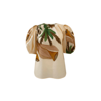 Ulla Johnson Ravena Puff Sleeve Top in Inner Nature Ulla Johnson designer skirts, international luxury fashion boutique Australia Riada Concept Woollahra