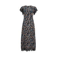 Ulla Johnson Renee Cape Sleeve Dress in Black Floral ULLA JOHNSON Designer fashion shop online and in store High End fashion boutique Sydney Australia Riada Concept