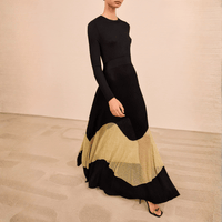 Ulla Johnson Roanne Long Dress in Gold Noir Ulla Johnson designer skirts, international luxury fashion boutique Australia Riada Concept Woollahra