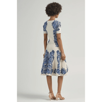 Ulla Johnson Sofie Short-Sleeve Jacquard Knit Dress in Ocean – International designer fashion boutique Australia Riada Concept Woollahra