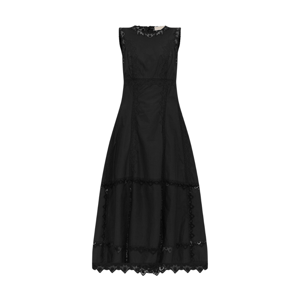 Ulla Johnson Anela Sleeveless Midi Dress in Black ULLA JOHNSON Designer fashion shop online and in store High End fashion boutique Sydney Australia Riada Concept