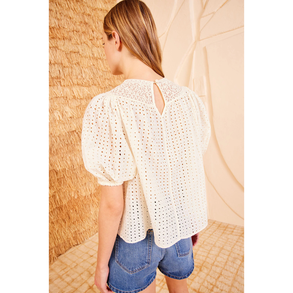 Amina Top in Ivory