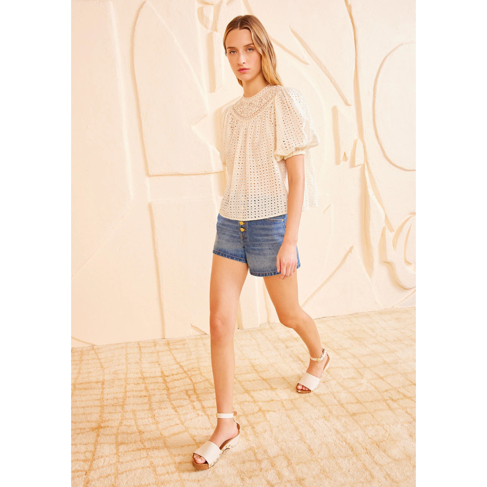 Amina Top in Ivory
