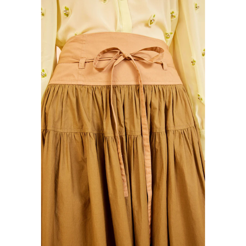 Angeline Skirt in Sahara Colorblock