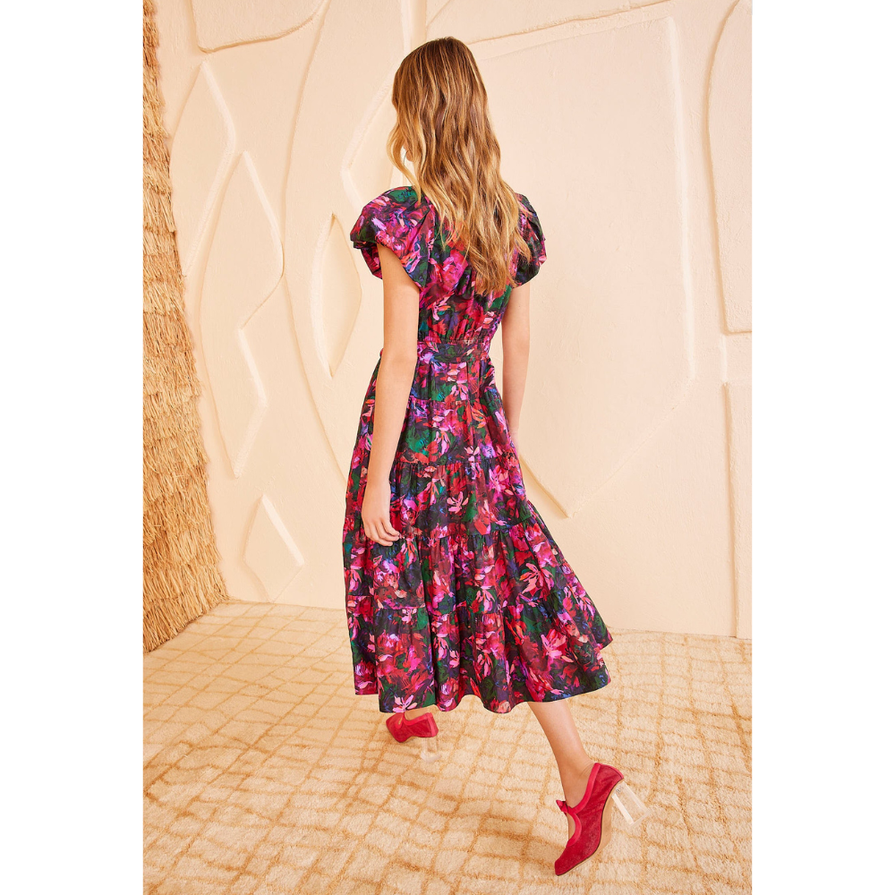 Ottilie Dress in Hibiscus