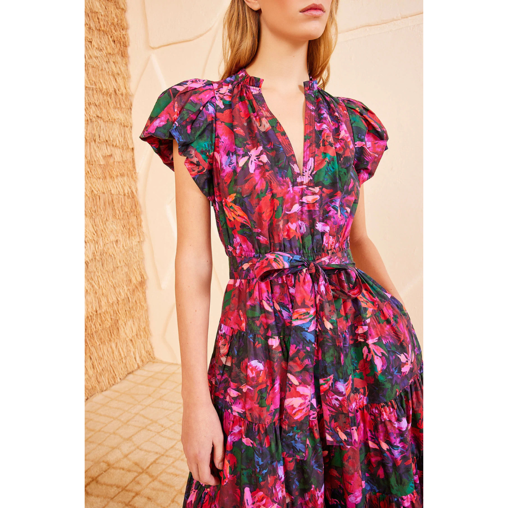 Ottilie Dress in Hibiscus