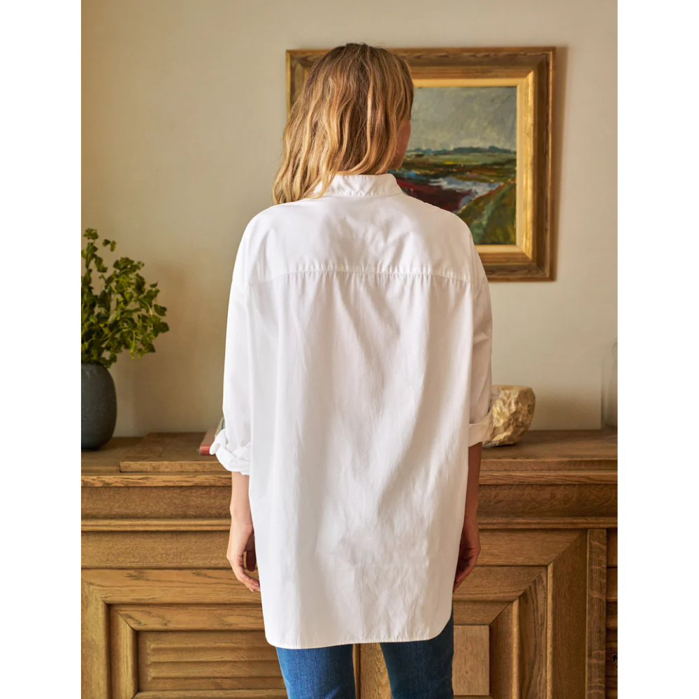 Victoria Italian Tuxedo Shirt in White