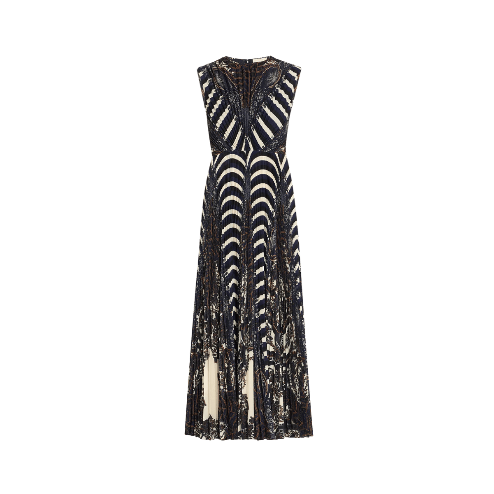 Ulla Johnson Violeta Pleated Sleeveless Midi Dress in Eclipse – International designer fashion boutique Australia Riada Concept Woollahra