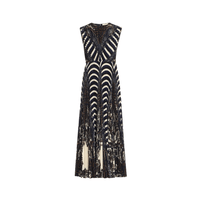 Ulla Johnson Violeta Pleated Sleeveless Midi Dress in Eclipse – International designer fashion boutique Australia Riada Concept Woollahra