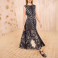 Ulla Johnson Violeta Pleated Sleeveless Midi Dress in Eclipse – International designer fashion boutique Australia Riada Concept Woollahra
