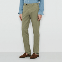Massimo Alba Menswear Winch2 Cotton-Linen Panama Trousers in Olive Green MASSIMO ALBA ITALIAN MENSWEAR shop at Riada Concept Luxury International Designer Boutique in store and online Sydney
