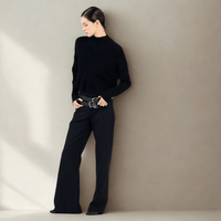 HIGH Everyday Couture Warmy Straight-Leg Pants in Black - International designer fashion boutique Australia Riada Concept Woollahra