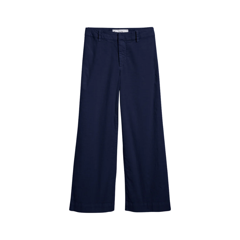 Wexford Wide Leg Linen Pant in Navy