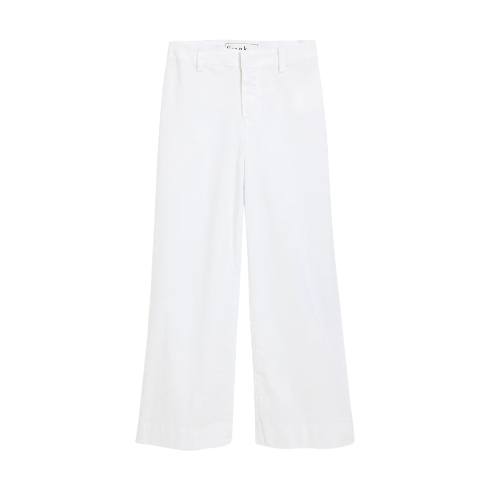 Wexford Wide Leg Linen Pant in White