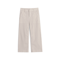 Frank & Eileen Wexford Patch Pocket Wide-Leg Linen Pant in Cement – International designer fashion boutique Australia Riada Concept Woollahra