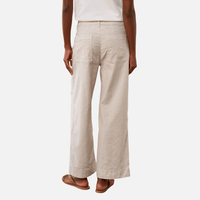Frank & Eileen Wexford Patch Pocket Wide-Leg Linen Pant in Cement – International designer fashion boutique Australia Riada Concept Woollahra