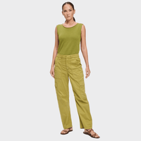 Transit Par Such cotton-lyocell cargo trousers in warm olive green – full front view