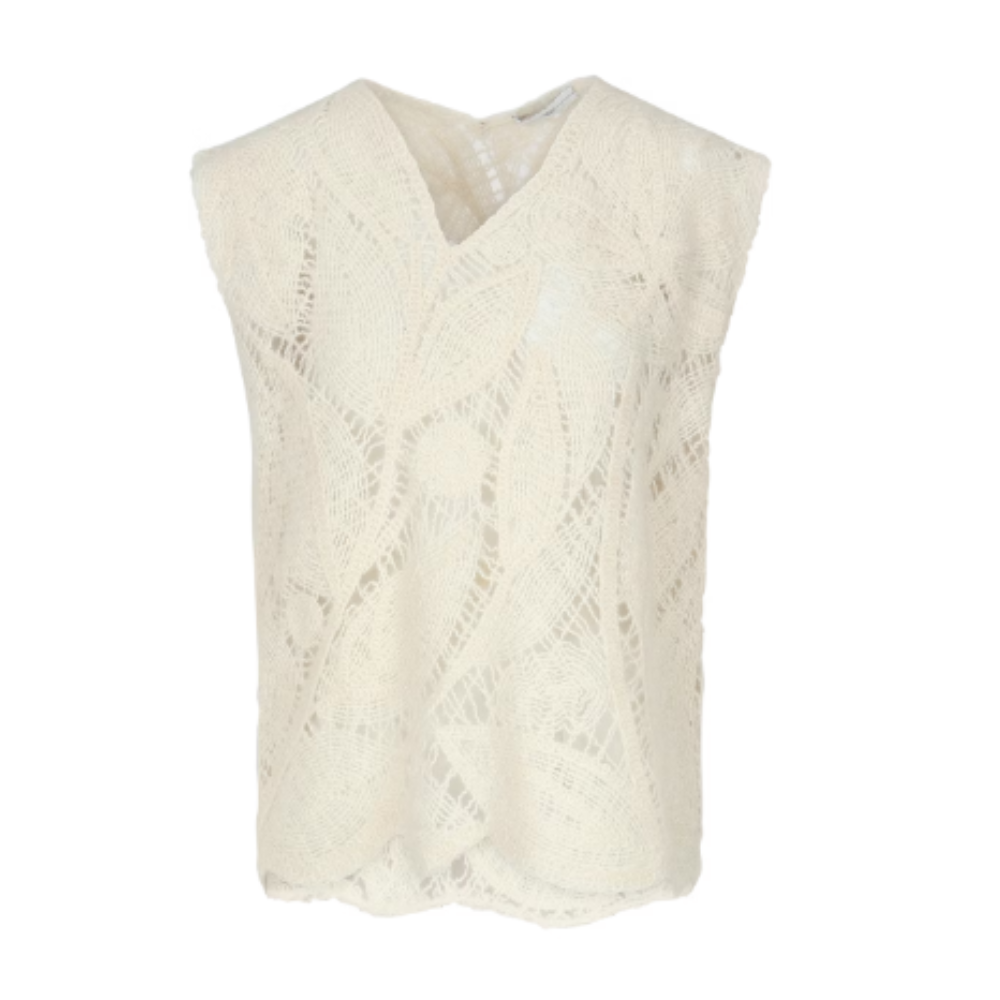 Wink Knitwear Gilet in White