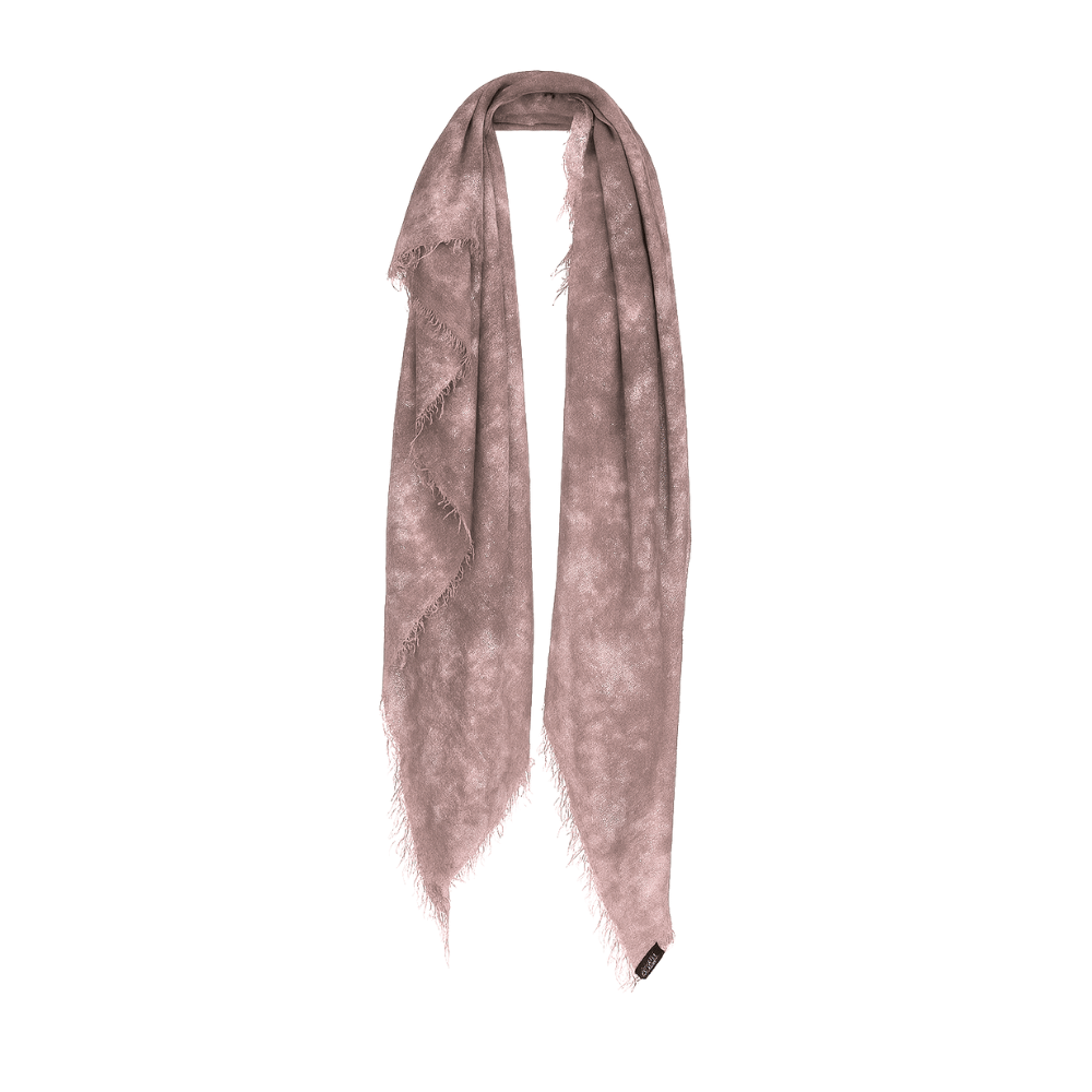 Camouflage Effect Square Fringe Scarf in Wisteria