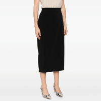 Alberta Ferretti Wool-Blend Pencil Midi Skirt in Black – International designer fashion boutique Australia Riada Concept Woollahra