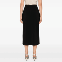 Alberta Ferretti Wool-Blend Pencil Midi Skirt in Black – International designer fashion boutique Australia Riada Concept Woollahra