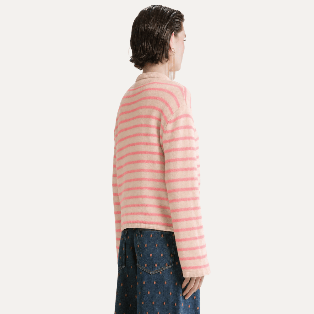 Forte Forte Wool-Cashmere Striped Cardigan styled with Cavalry Denim Jeans – Riada Concept Woollahra Sydney