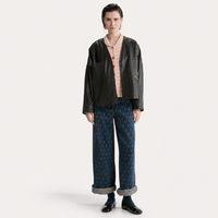 Forte Forte Cavalry Denim Embroidered Wide-Leg Jeans Indigo – International designer fashion boutique Australia Riada Concept Woollahra