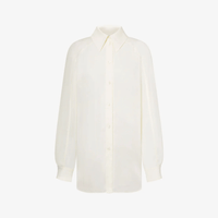 Alberta Ferretti Fluid Voluminous Sleeve Shirt in Ivory Alberta Ferretti Australia Stockist Australia Online Riada Concept Luxury Fashion Boutique
