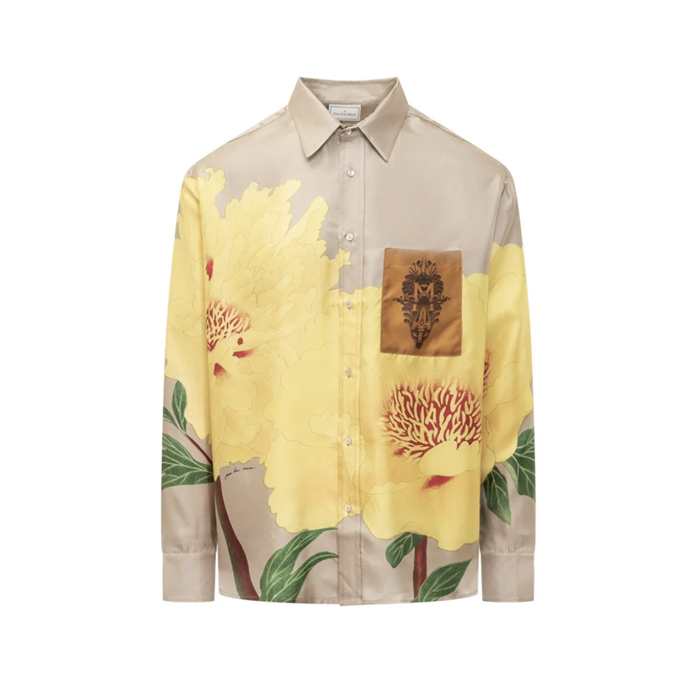 Aloe longsleeve shirt in yellow multicolour