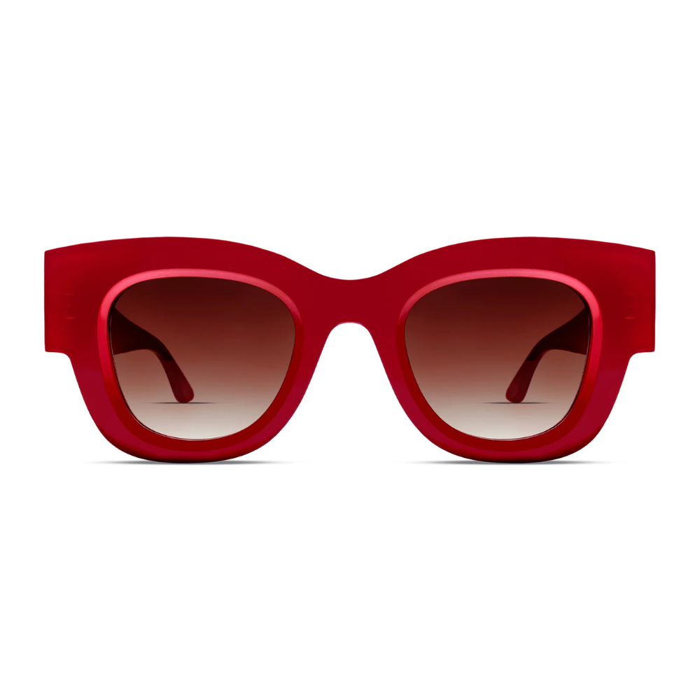 THIERRY LASRY CONFESSY SUN 304 CLEAR-LAYERED BURGUNDY RED