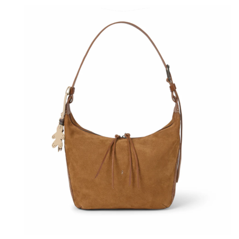 HENRY BEGUELIN ILEANA BROWN SUEDE BAG shop at Riada Concept in store and online designer fashion boutique.