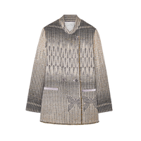 Forte Forte Dragonfly Pattern Jacquard Coat with Fringed Edges FORTE FORTE Designer fashion shop online and in store High End fashion boutique Sydney Australia Riada Concept