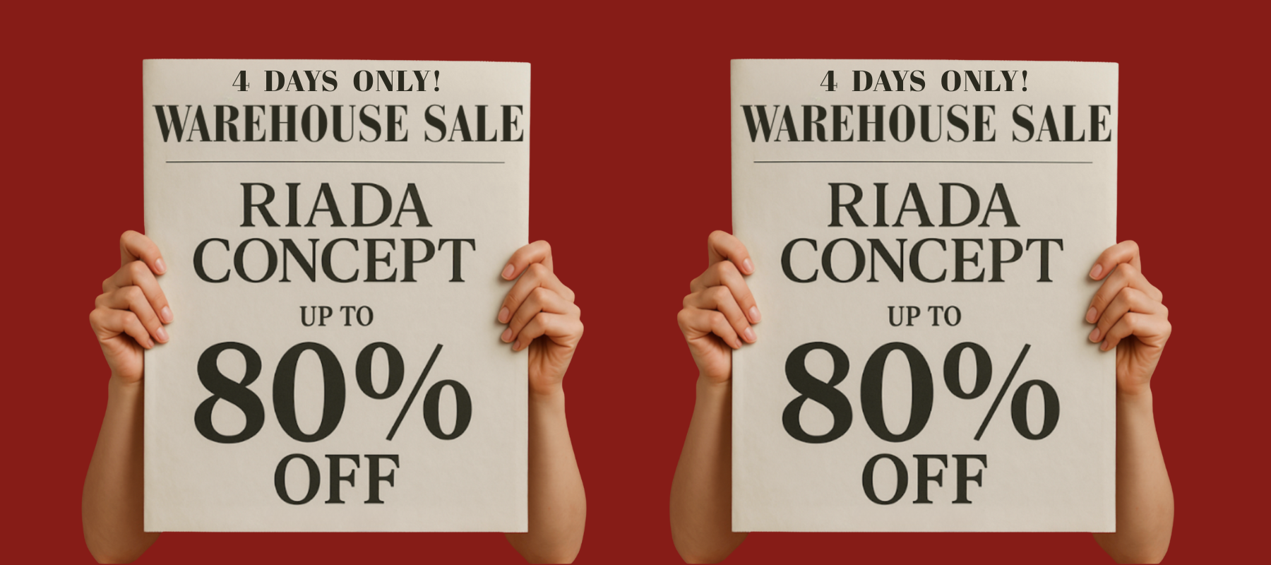 Sydney Warehouse Sale Designer luxury Sale at Riada Concept online and in store international luxury fashion sale sydney australia
