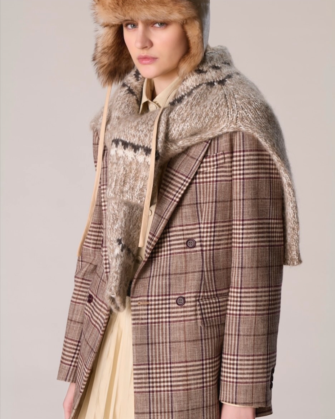 PAROSH TARTAN BURGUNDY BLAZER AT RIADA CONCEPT DESIGNER FASHION BOUTIQUE WOOLLAHRA, SYDNEY IN STORE AND ONLINE