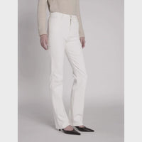 Video of full body styled model - FRAME The Ruler Jeans in Au Natural Clean at Riada Concept. High-rise full-length straight jeans in soft comfort-stretch denim