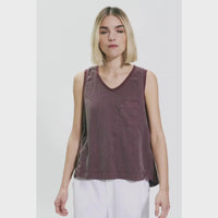 TRANSIT PAR SUCH Silk Comfort-Fit Tank Top in Mauve V313 Transit Par Such at Riada Concept Designer fashion shop online and in store High End fashion boutique Sydney Australia Riada Concept