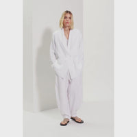 TRANSIT PAR SUCH Textured Linen Double-Breasted Jacket in White S281 Transit Par Such at Riada Concept Designer fashion shop online and in store High End fashion boutique Sydney Australia Riada Concept