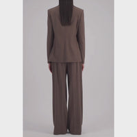 Harris Wharf London Tailored Hip Length Double-Breasted Padded-Shoulder Blazer in Black HARRIS WHARF LONDON Designer fashion shop online and in store High End fashion boutique Sydney Australia Riada Concept