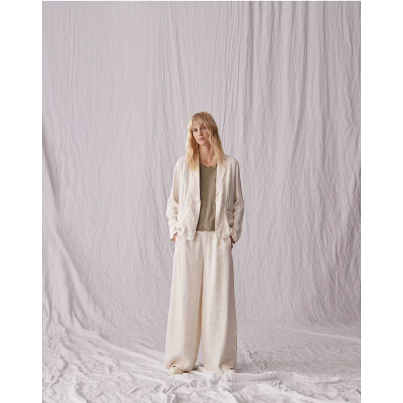 Wide Leg Pant in Ivory