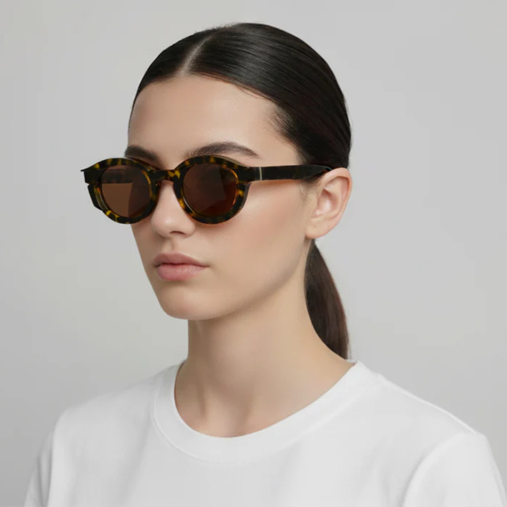 Thierry Lasry Slippery Sun 228 Tokyo Tortoiseshell & Black 46 - Solid Brown