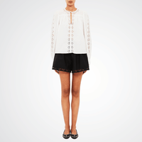 Ulla Johnson Kady Long Sleeve Cotton Blouse in White ULLA JOHNSON Designer fashion shop online and in store High End fashion boutique Sydney Australia Riada Concept