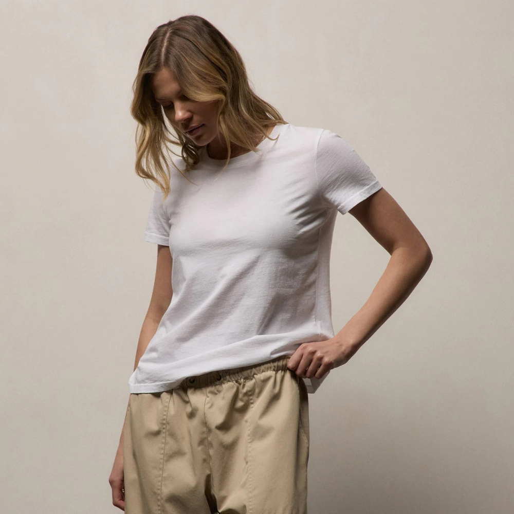 James Perse Vintage Little Boy Tee in White